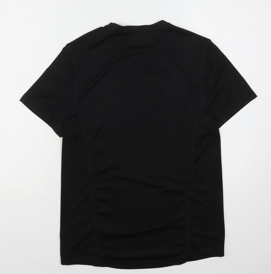 ASOS Mens Black Polyester Basic T-Shirt Size S Round Neck