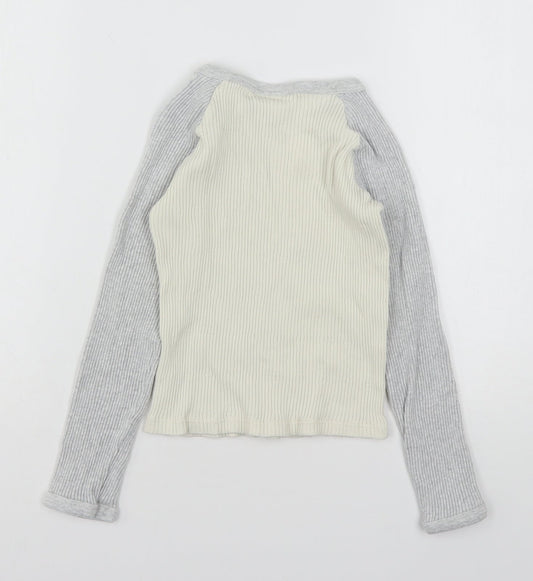 Zara Girls Multicoloured Cotton Basic T-Shirt Size 10 Years Round Neck