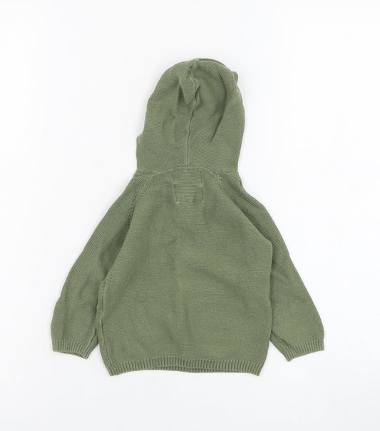 F&F Boys Green Cotton Pullover Jumper Size 6-9 Months Pullover