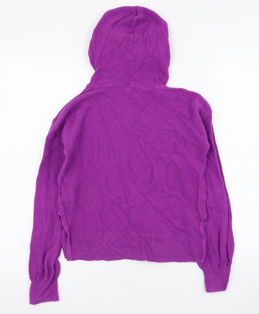 Gap Girls Purple Cotton Pullover Hoodie Size M Pullover