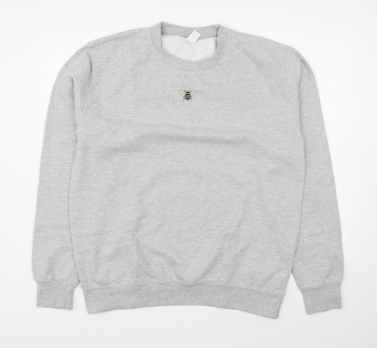 Preworn Womens Grey Cotton Pullover Sweatshirt Size L Pullover