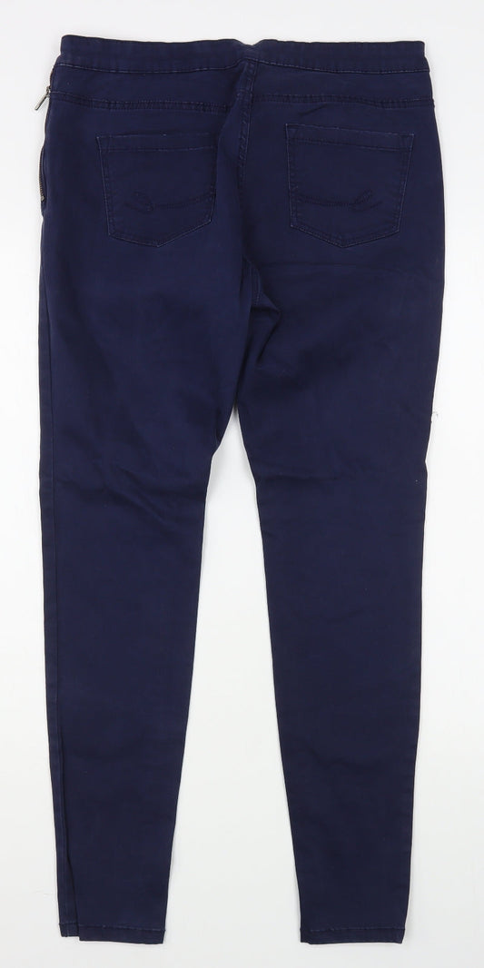 EDC Womens Blue Cotton Jegging Jeans Size 12 L29 in Regular Zip