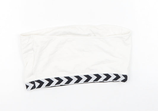Hummel Womens White Elastane Cropped Tank Size M Off the Shoulder
