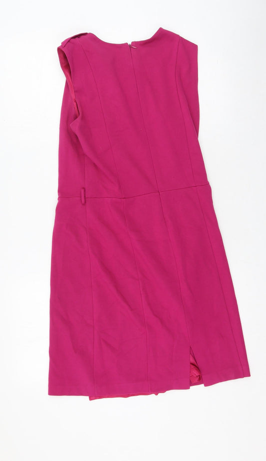 Gsuit Womens Pink Viscose Bodycon Size M Round Neck