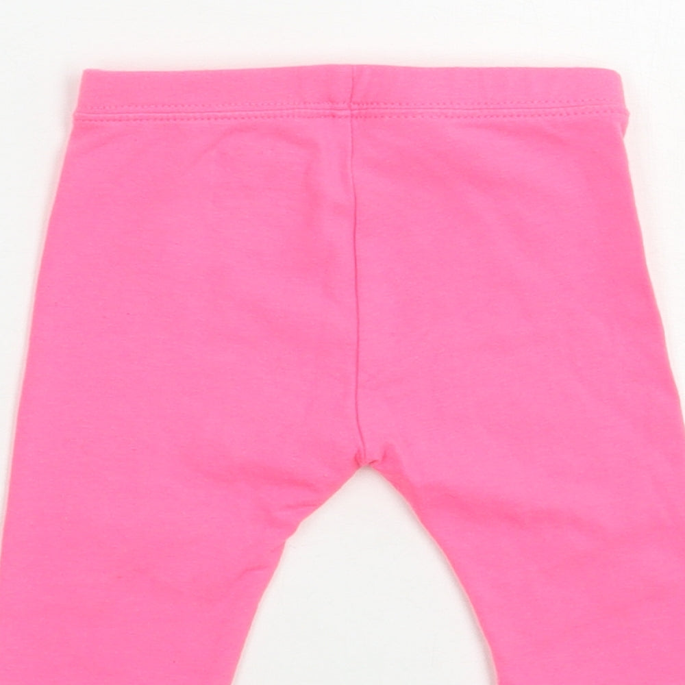 Gap Baby Pink Cotton Jogger Leggings Size 6-9 Months - Stars