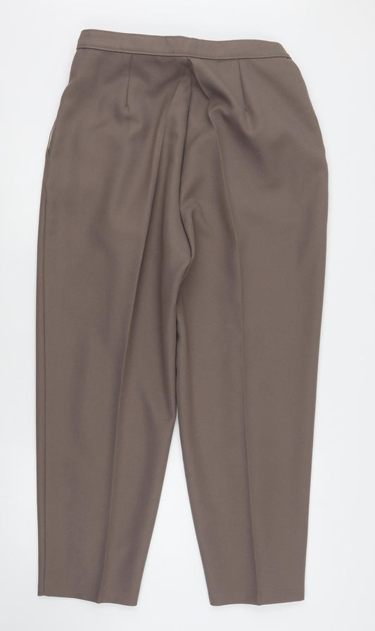 Preworn Womens Brown Polyester Trousers Size 20 in L30 in Regular