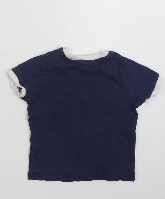 George Boys Blue Cotton Pullover Sweatshirt Size 2-3 Years Pullover
