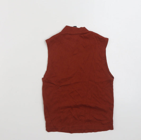 Topshop Womens Brown Cotton Pullover Sweatshirt Size 6 Pullover