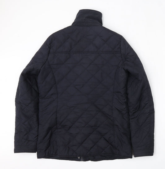 Dorothy Perkins Womens Blue Argyle/Diamond Quilted Jacket Size 10