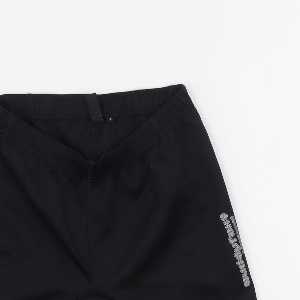 Muddy Fox Mens Black Polyester Sweat Shorts Size S L6 in Regular