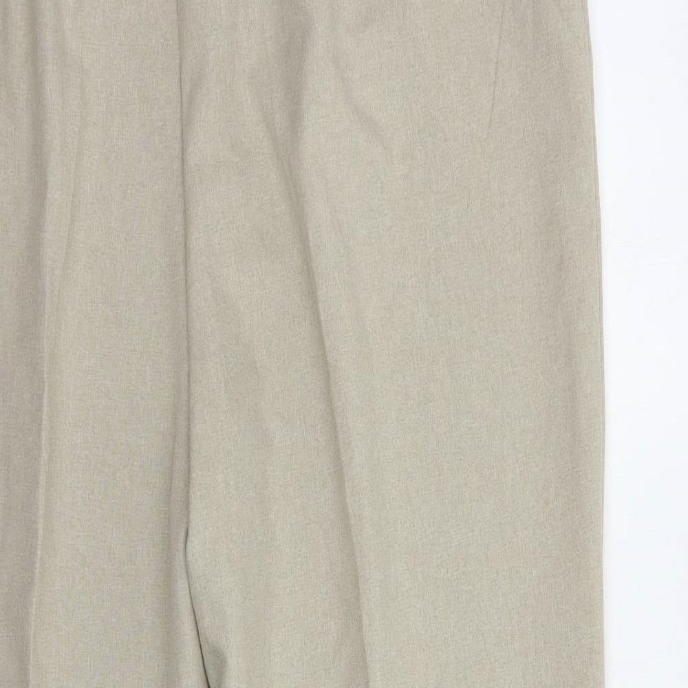 Bonmarché Womens Beige Polyester Dress Pants Trousers Size 22 L28 in Regular