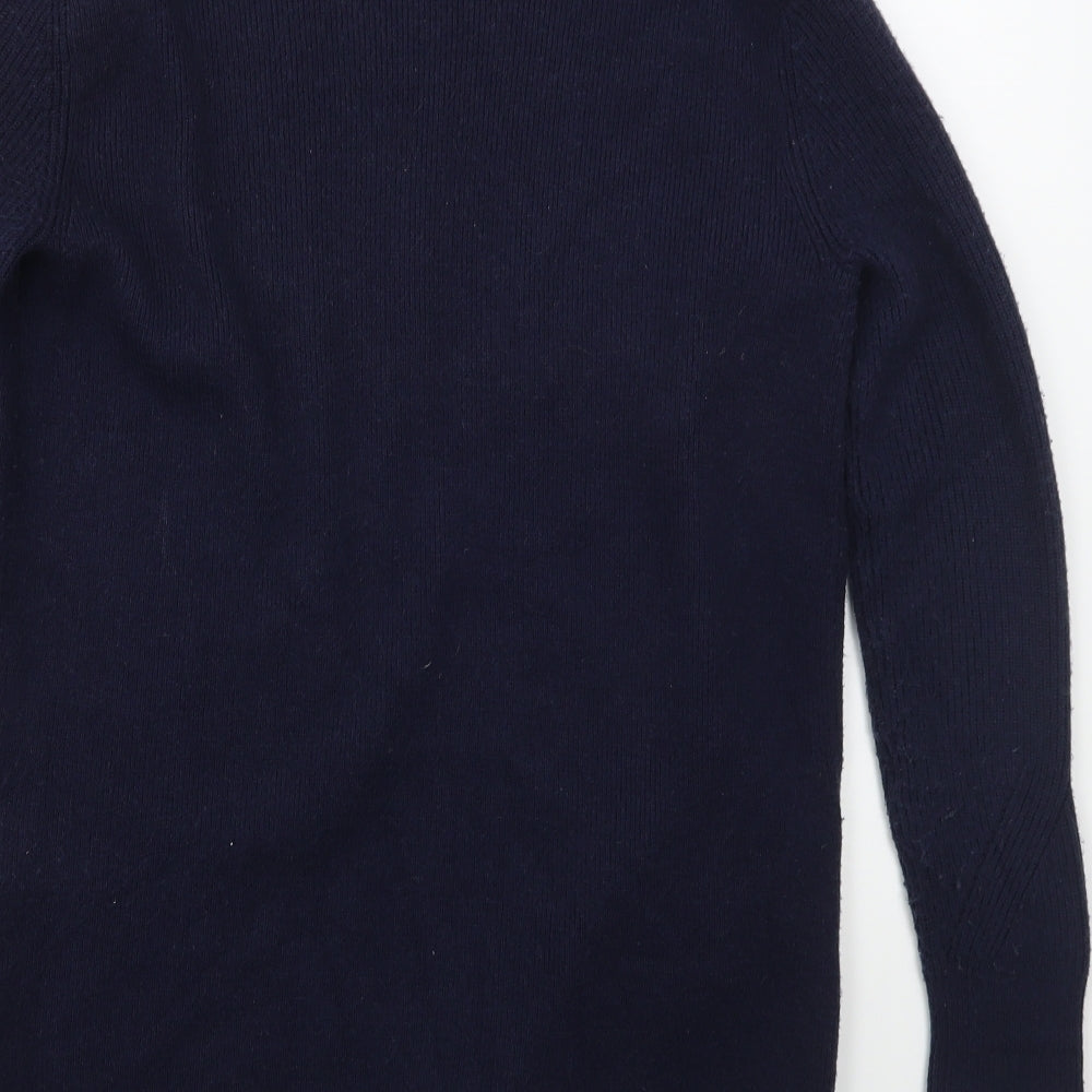 Marks and Spencer Womens Blue V-Neck Viscose Cardigan Jumper Size 10