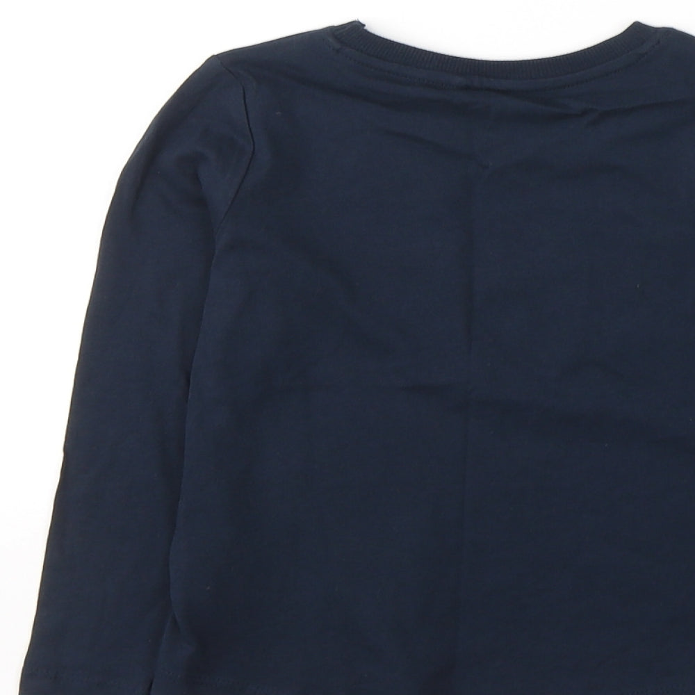 name it Girls Blue Cotton Pullover Casual Size 6 Years Round Neck Pullover - dreams come true