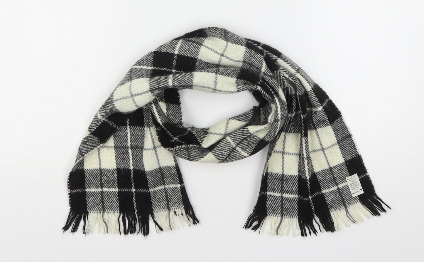 Preworn Womens Multicoloured Plaid Acrylic Scarf
