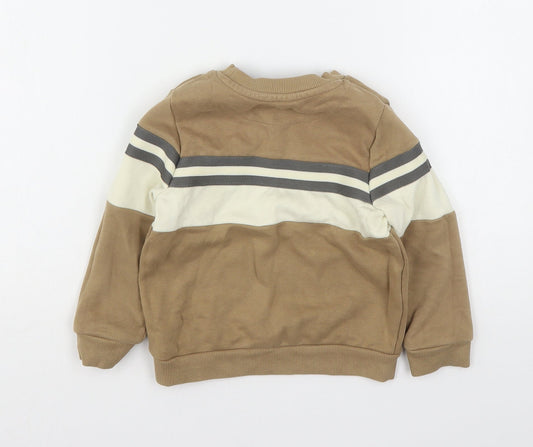 Nutmeg Boys Brown Cotton Pullover Sweatshirt Size 2-3 Years