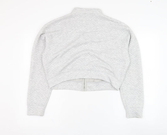 Gilly Hicks Womens Grey Polyester Full Zip Sweatshirt Size S Zip - Cropped