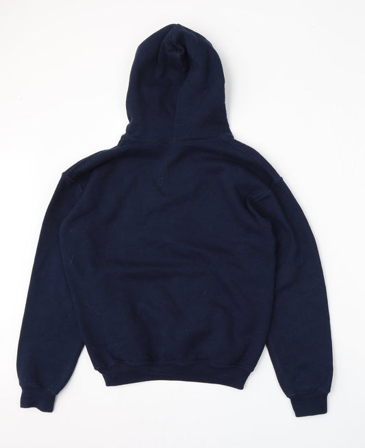 Gildan Boys Blue Cotton Pullover Hoodie Size L - Friends