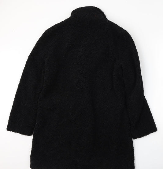 Boohoo Womens Black Jacket Size 12 Button