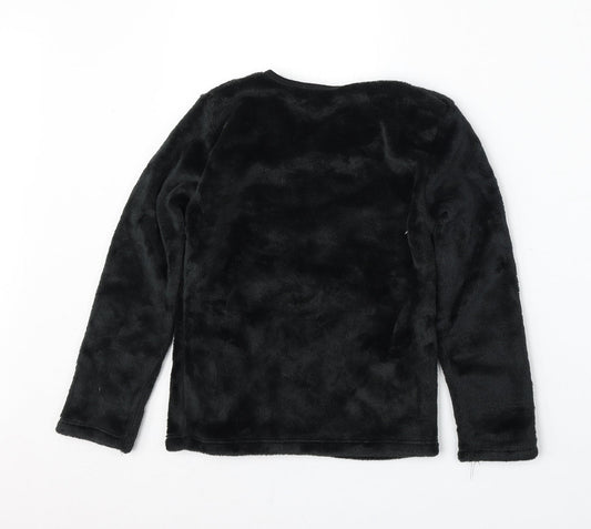 Pep&Co Boys Black Solid Polyester Pyjama Top Size 7-8 Years