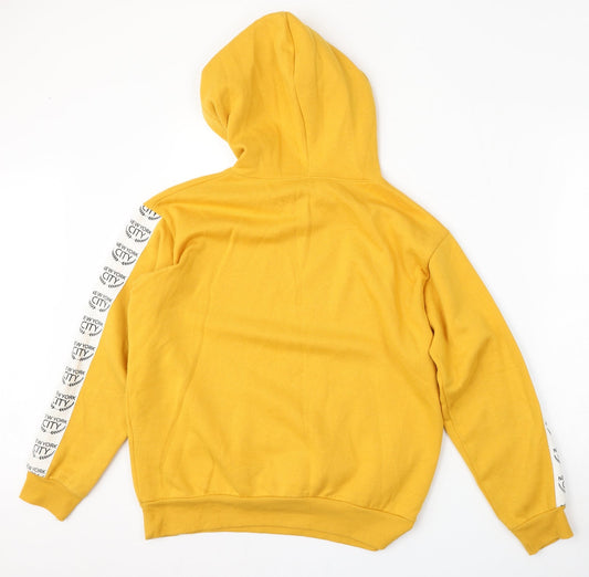 915 Generation Girls Yellow Polyester Pullover Hoodie Size 12-13 Years