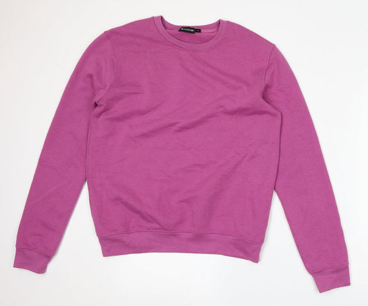 PRETTYLITTLETHING Womens Pink Cotton Pullover Sweatshirt Size S