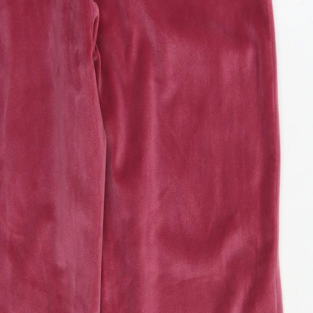 Preworn Womens Pink Polyester Jogger Trousers Size S L28 in Regular