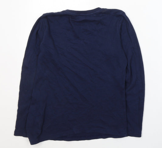 George Boys Blue Cotton Basic Casual Size 13-14 Years Round Neck Pullover - Christmas jumper