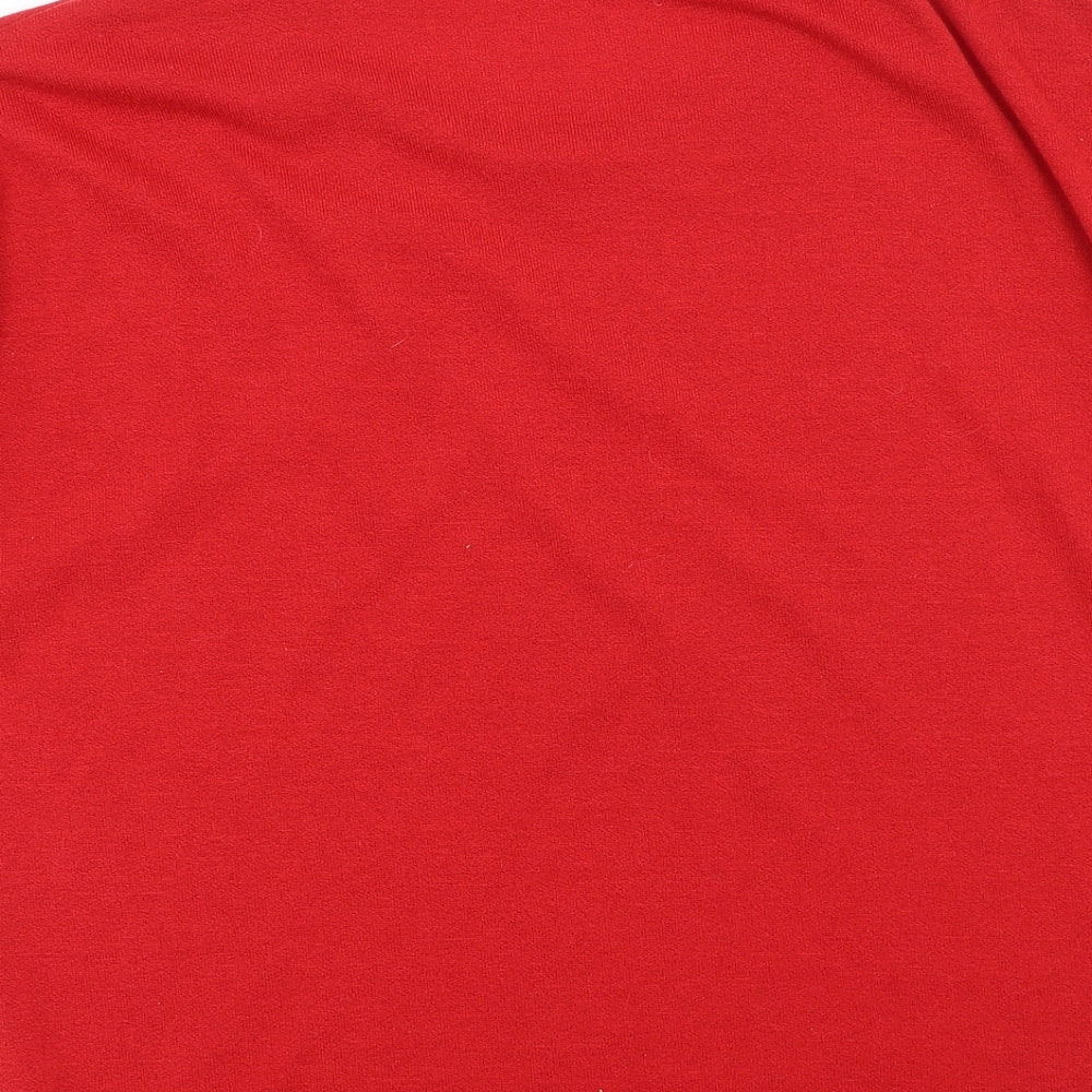 Apricot Womens Red Polyester Basic T-Shirt Size 12 Round Neck