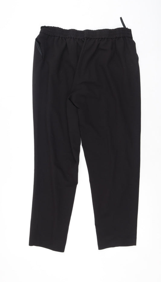 New Look Womens Black Polyester Trousers Size 12 L25 in Regular