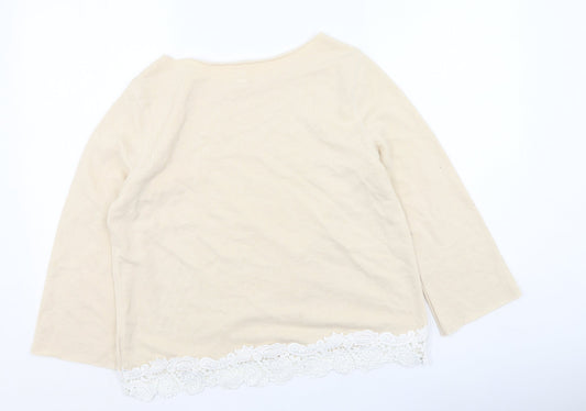 Gap Womens Beige Cotton Pullover Sweatshirt Size S