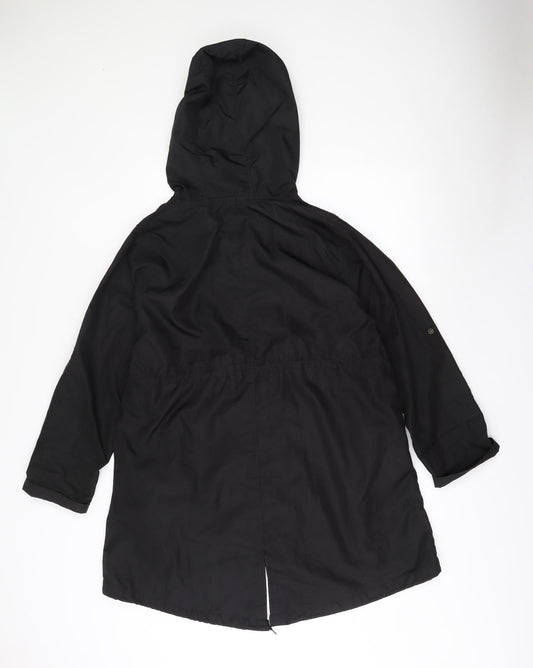 Denim & Co. Womens Black Jacket Size M Zip