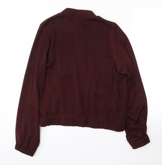 H&M Womens Brown Jacket Size 6 Zip