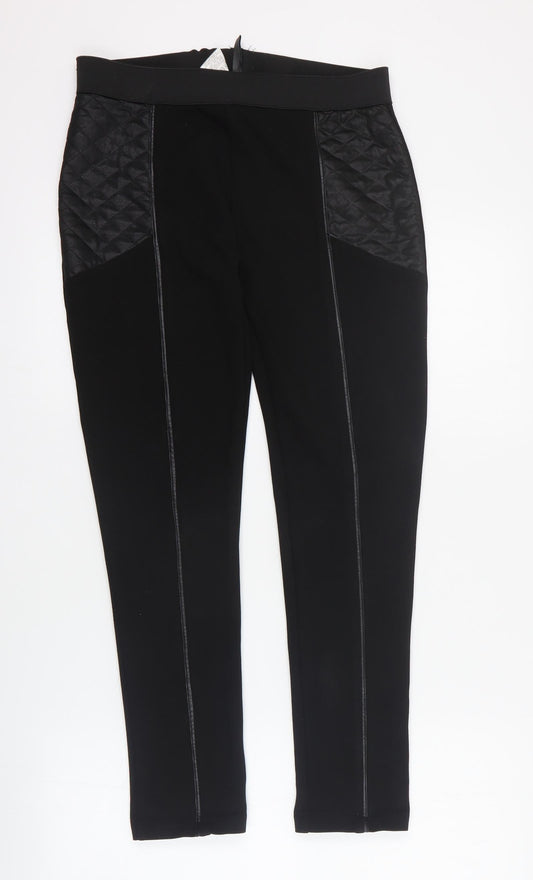 NAF NAF Womens Black Viscose Capri Leggings Size M L26 in