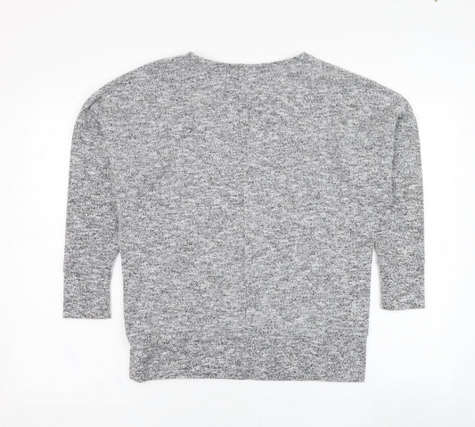 Dorothy Perkins Womens Grey Polyester Pullover Sweatshirt Size 8 Pullover