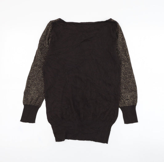 NEXT Womens Brown Polyester Pullover Sweatshirt Size 8 Pullover