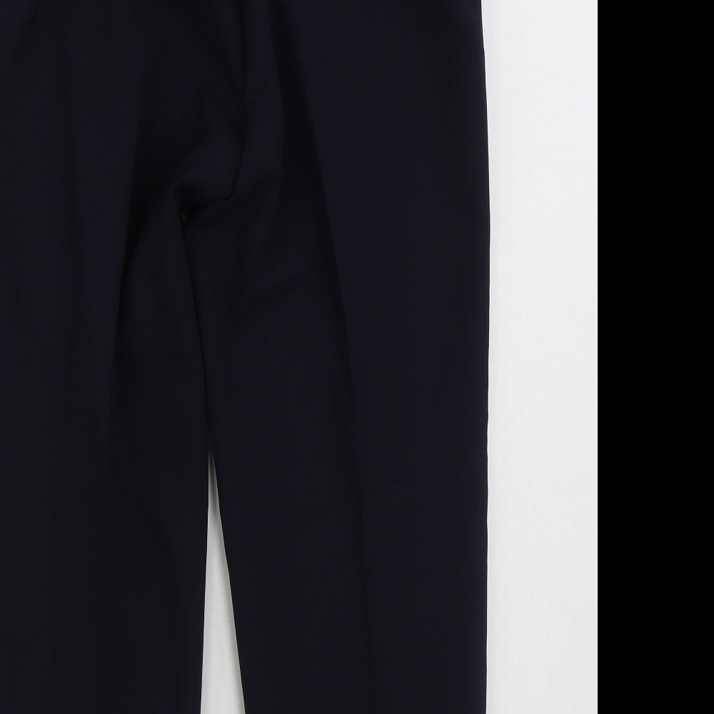 JD WILLIAMS Womens Blue Polyester Trousers Size 14 L25 in Regular