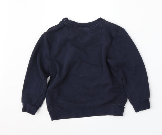 George Boys Blue Cotton Pullover Sweatshirt Size 5-6 Years