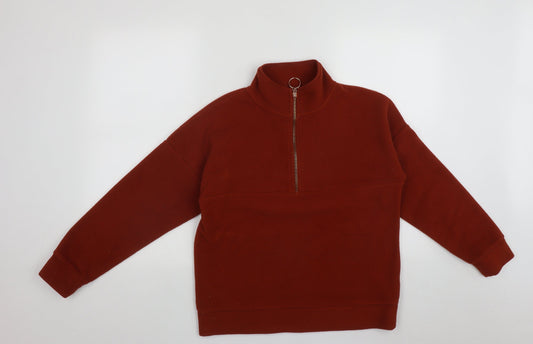 Primark Womens Brown Polyester Pullover Sweatshirt Size 2XS Zip