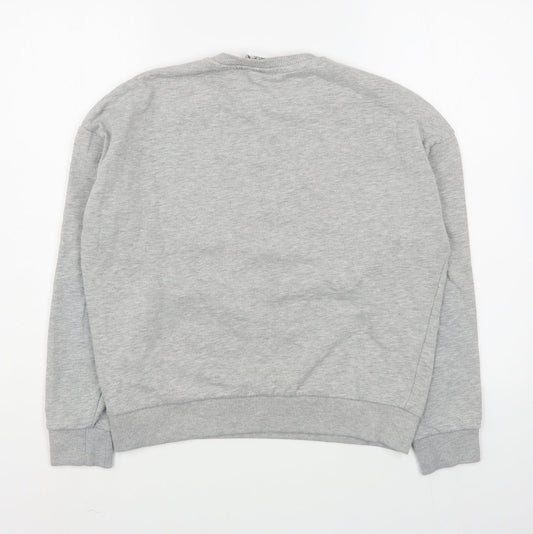 M&Co Girls Grey Cotton Pullover Sweatshirt Size 14 Years Pullover