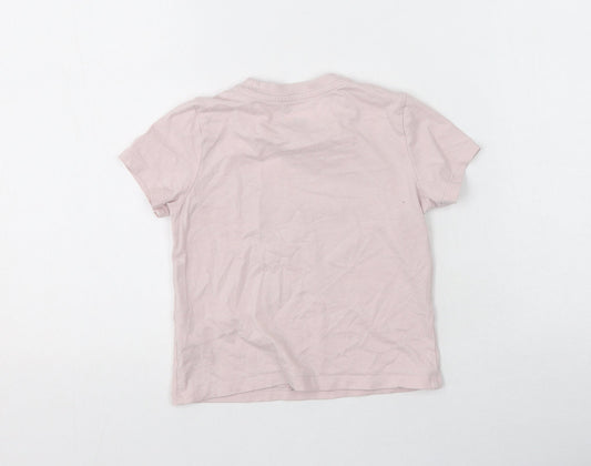 Very Girls Purple 100% Cotton Basic T-Shirt Size 4-5 Years Round Neck - Butterflies