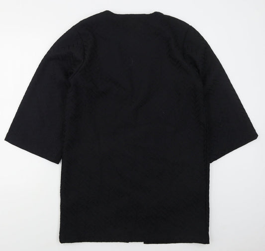 b.young Womens Black Geometric Jacket Size M