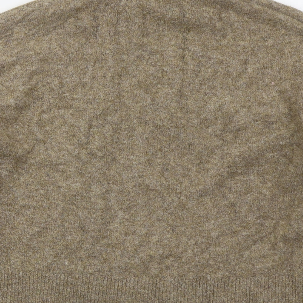 H&M Womens Beige Roll Neck Acrylic Pullover Jumper Size S