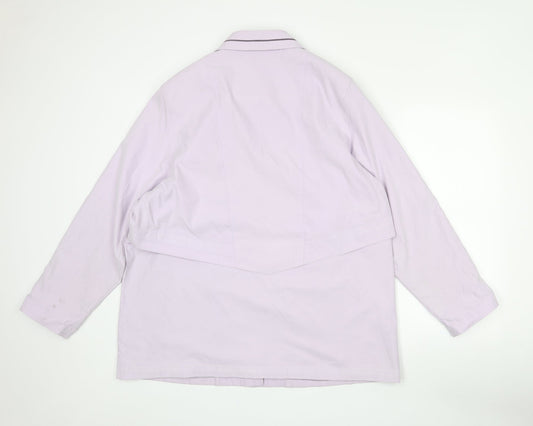 Debenhams Womens Purple Jacket Coat Size 16 Button