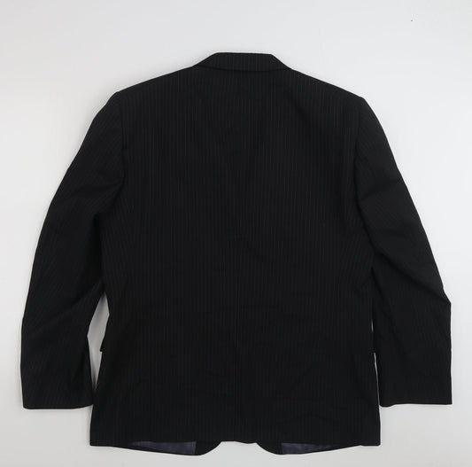 NEXT Mens Black Striped Jacket Suit Jacket Size 44