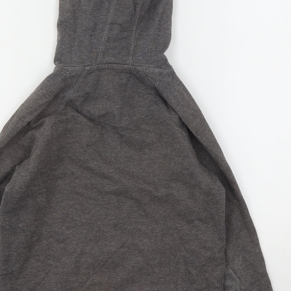 Marks and Spencer Boys Grey Cotton Pullover Hoodie Size 8-9 Years