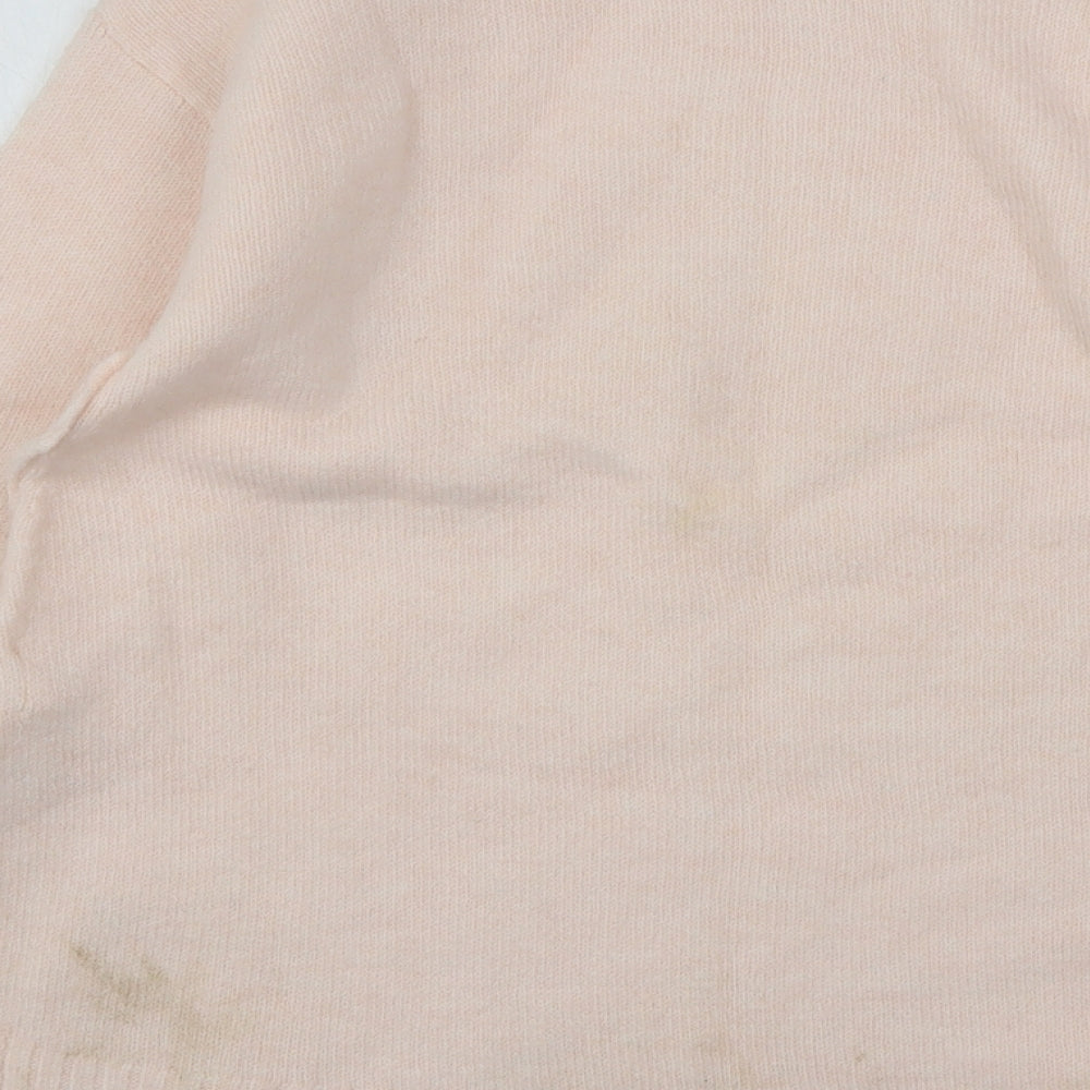Marks and Spencer Womens Pink Round Neck Acrylic Pullover Jumper Size S