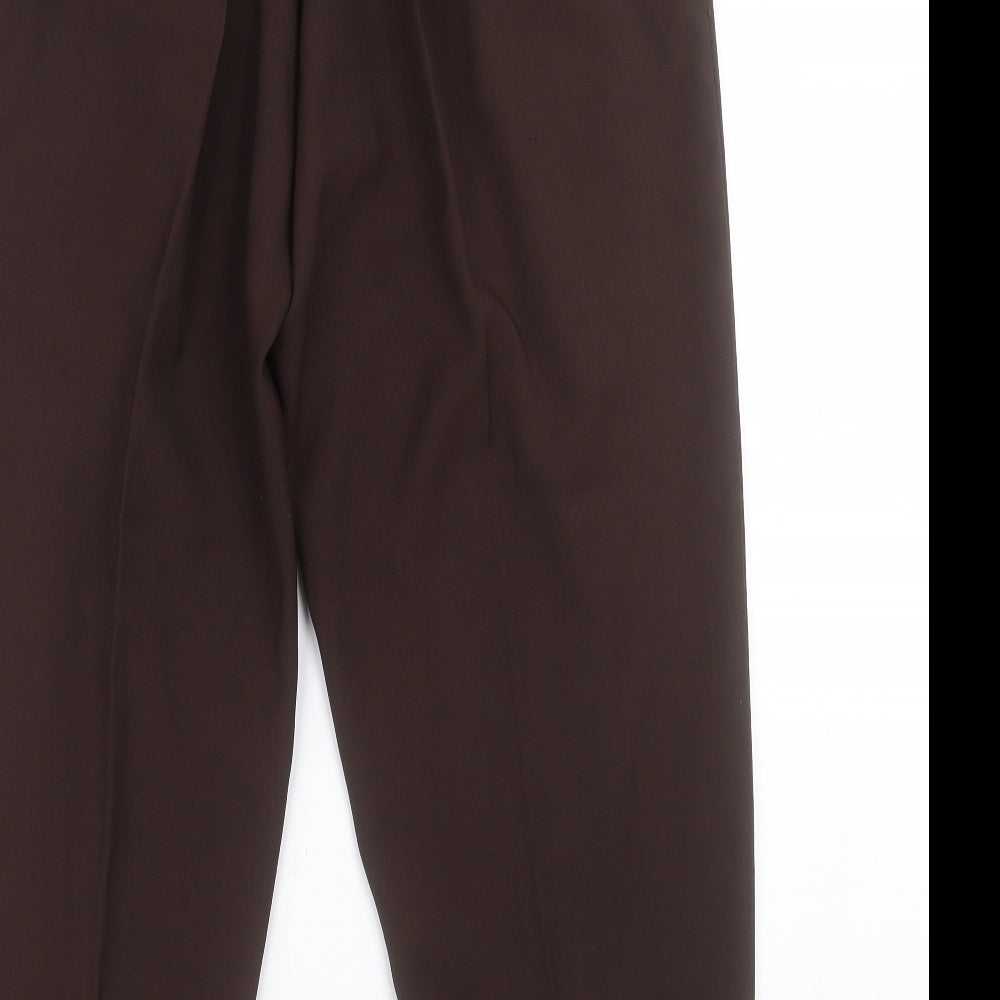 Preworn Womens Brown Polyester Trousers Size 36 in L27 in Regular