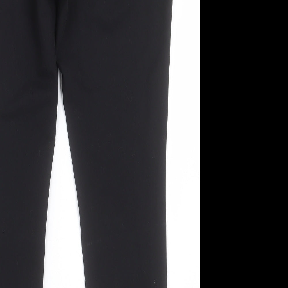 NEXT Womens Black Polyester Trousers Size 10 L29 in Regular Hook & Eye