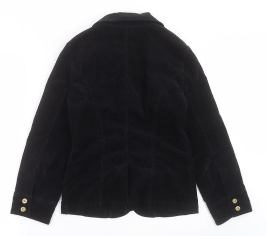 Marks and Spencer Womens Black Jacket Blazer Size 8 Button