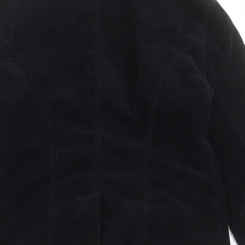 Marks and Spencer Womens Black Jacket Blazer Size 8 Button